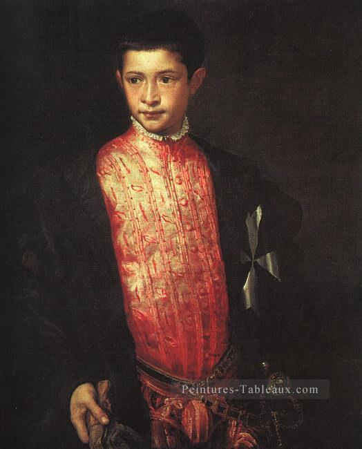 Portrait de Ranuccio Farnese Titien de Tiziano Peintures à l'huile
